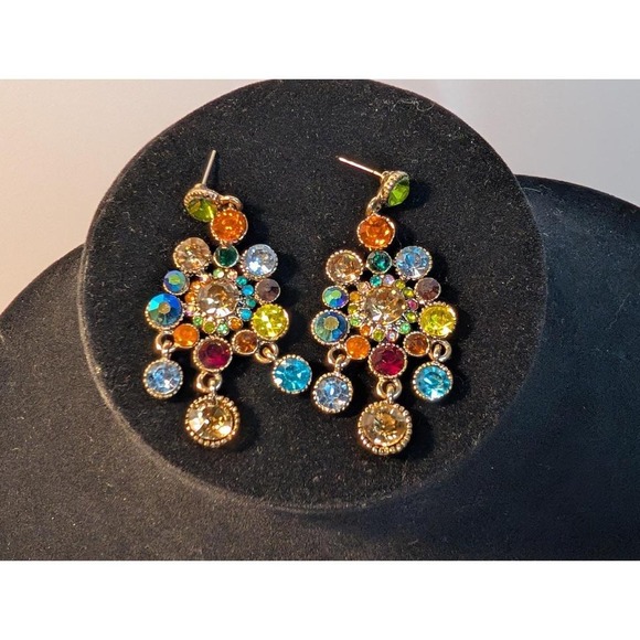 Natasha‎ Dangle Gem Earrings - Picture 1 of 4